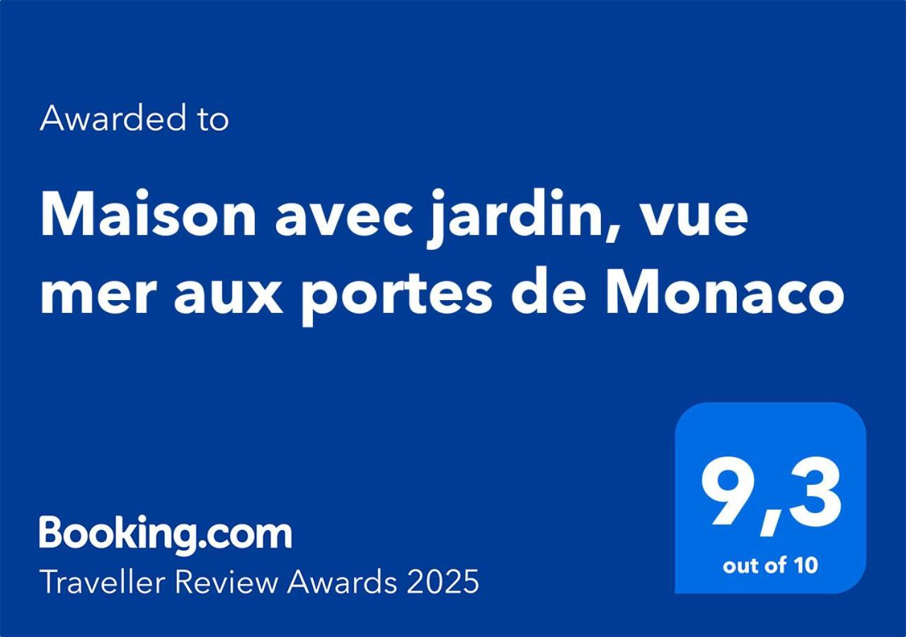 Maison Avec Jardin, Vue Mer Aux Portes De Monaco Beausoleil Exterior foto